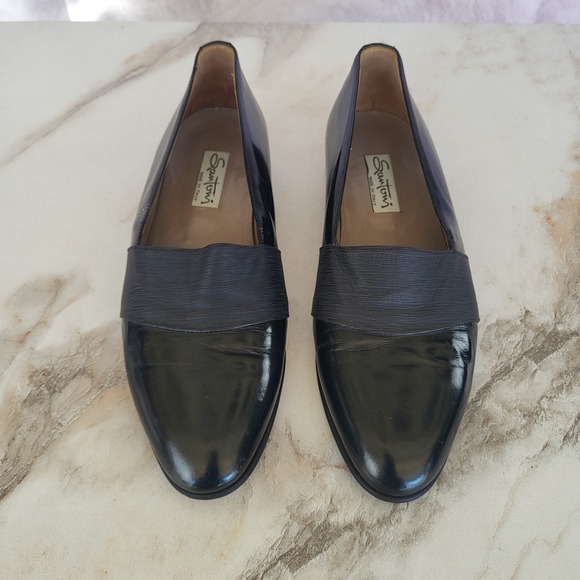 Santoni Other - Santoni Italy Mens 9 UK / 10 US Black Patent Leather Grosgrain Tuxedo Loafers